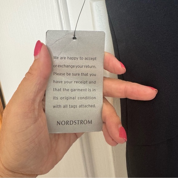 Adrianna Papell Navy Blue Cap Sleeve Sheath Dress NWT - Picture 4 of 8